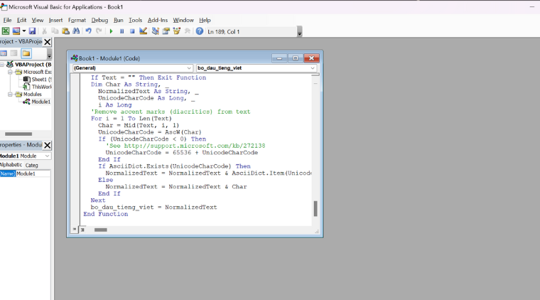 Cách bỏ dấu tiếng Việt bằng hàm bỏ dấu trong Excel