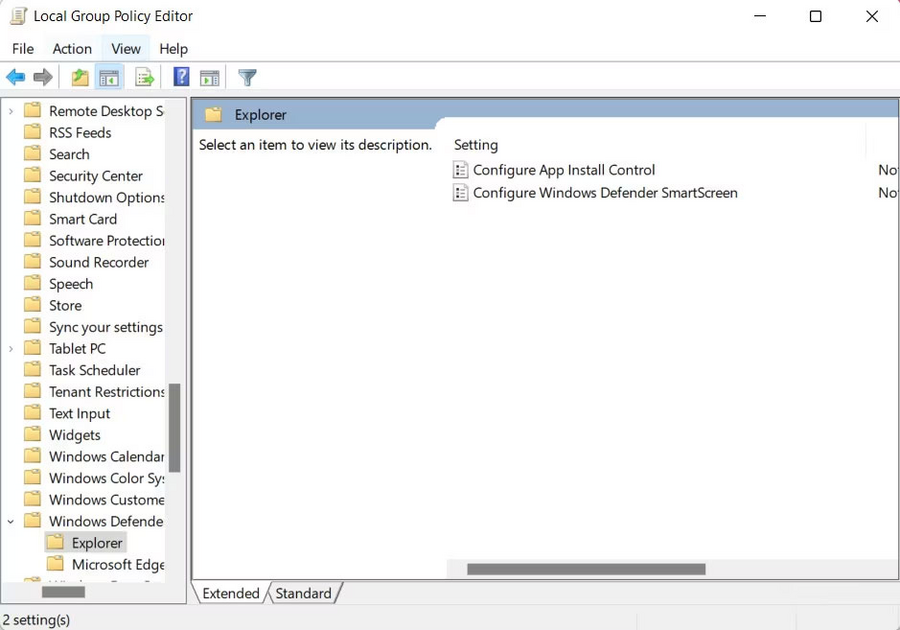 Dùng Group Policy Editor