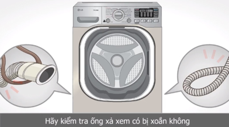 Mã lỗi OE trên máy giặt LG – Nước trong lồng giặt không thể xả ra ngoài