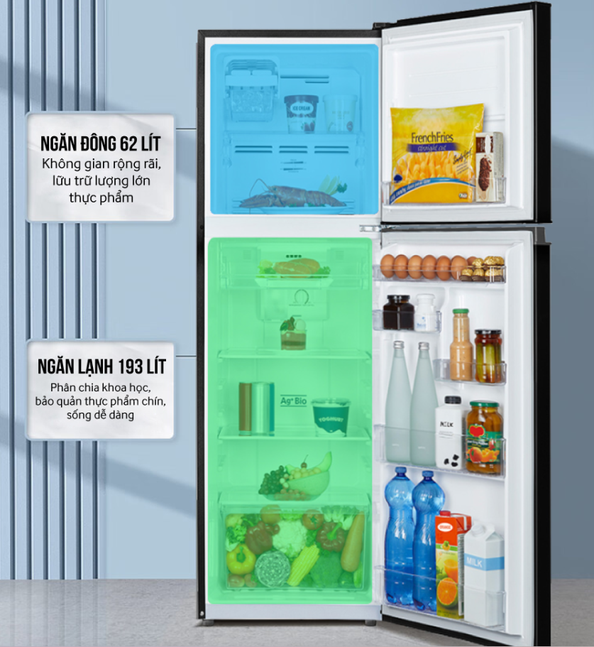 Tủ lạnh dung tích lớn, mang tính thẩm mỹ cao cho không gian gia đình
