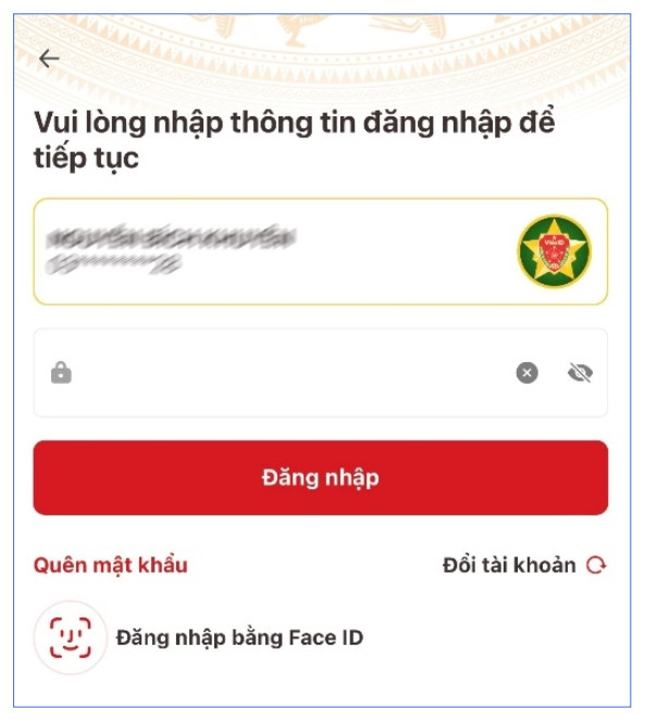 Cách đăng nhập VssID bằng VNeID