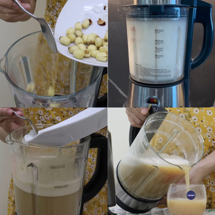 Cách nấu sữa hạt sen bằng máy làm sữa hạt
