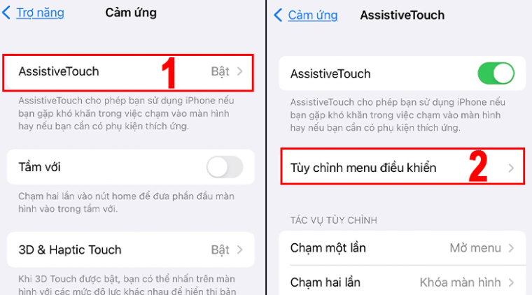 Cách tùy chỉnh nút Home ảo trên iPhone/ iPad