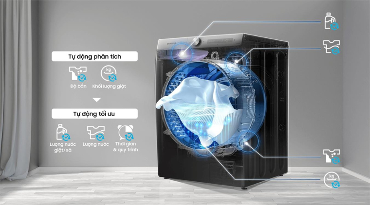 Điểm khác biệt của máy giặt Samsung lồng ngang 10kg WW10TP44DSB/SV và Samsung WW10TA046AE/SV