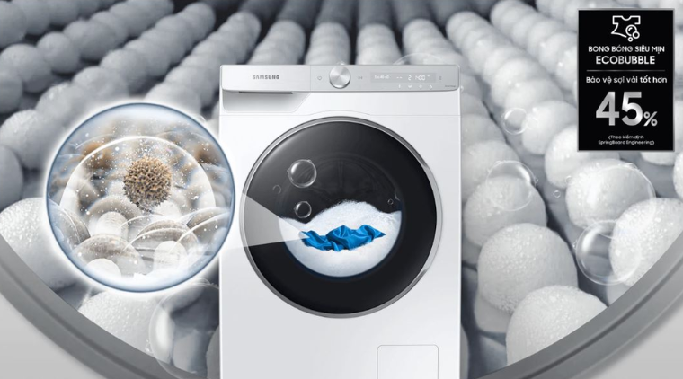 Máy giặt lồng ngang Samsung Inverter 9.5Kg+sấy 6Kg WD95T4046CE/SV