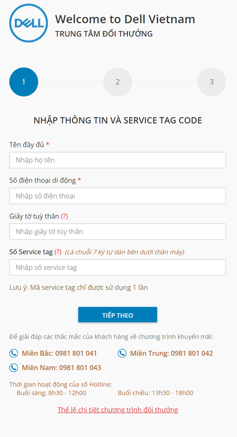 Địa điểm - Thủ tục nhận quà – Thời gian nhận quà