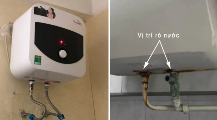 Bình nóng lạnh bị rò rỉ nước
