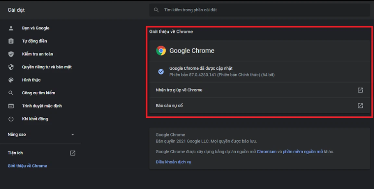 Cách khắc phục Google Chrome bị lỗi không phản hồi