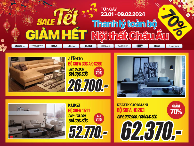 Hàng nội thất siêu sale 70%