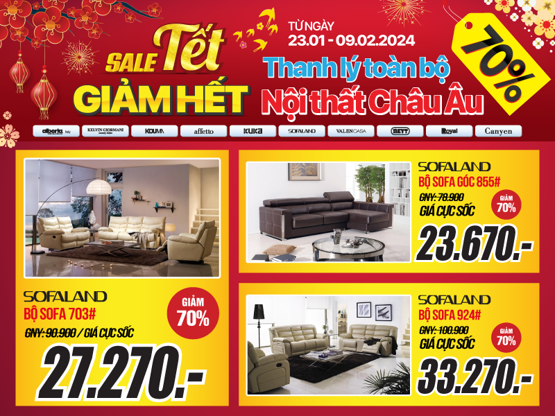 Hàng nội thất siêu sale 70%