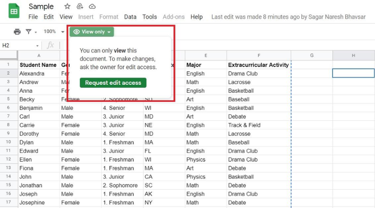 Tổng hợp 7 cách khắc phục Google Sheets không chỉnh sửa được