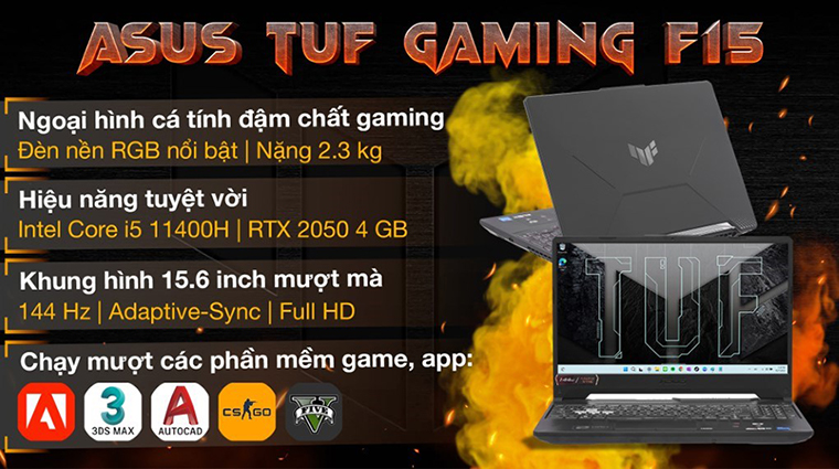 Laptop ASUS TUF FX506HF-HN014W, giảm 34%, giá chỉ còn 16,49 triệu đồng