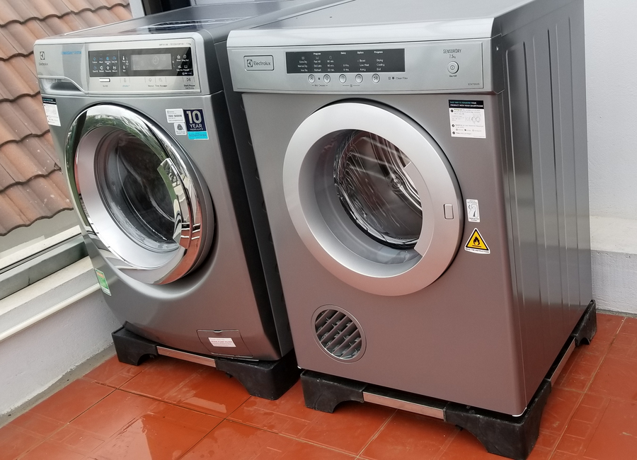 Mẹo bảo quản máy giặt khi đặt ngoài trời