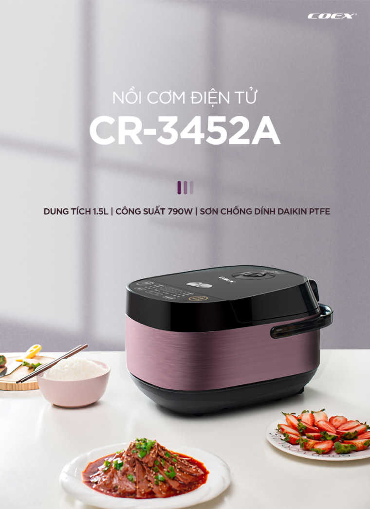 Nồi cơm điện tử 1.5L Coex CR-3452A