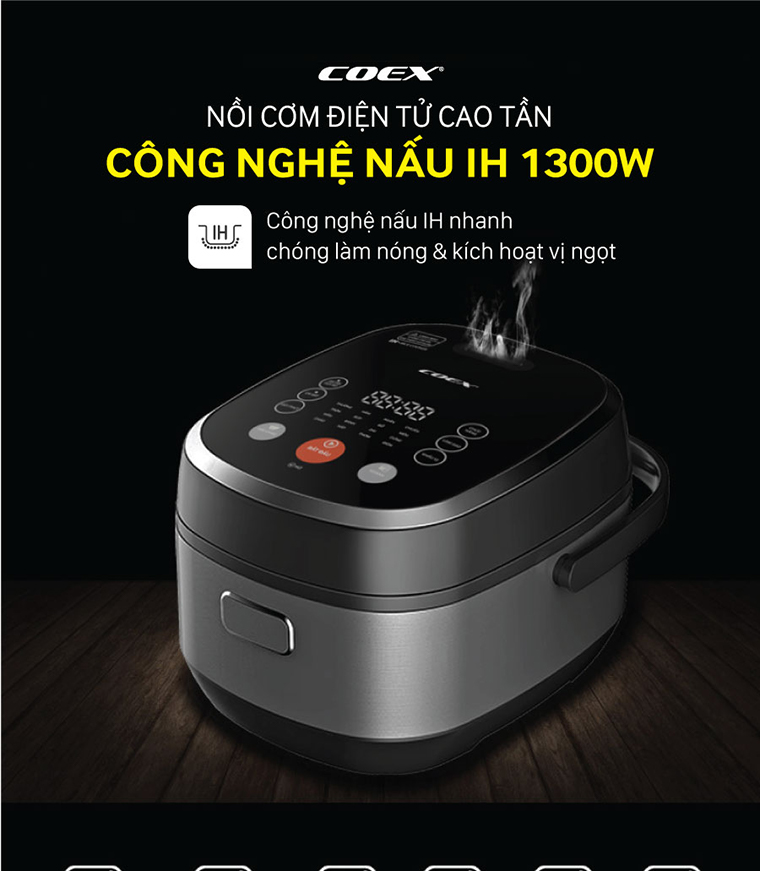 Nồi cơm điện tử cao tần 1.8 lít Coex CR-3459BG