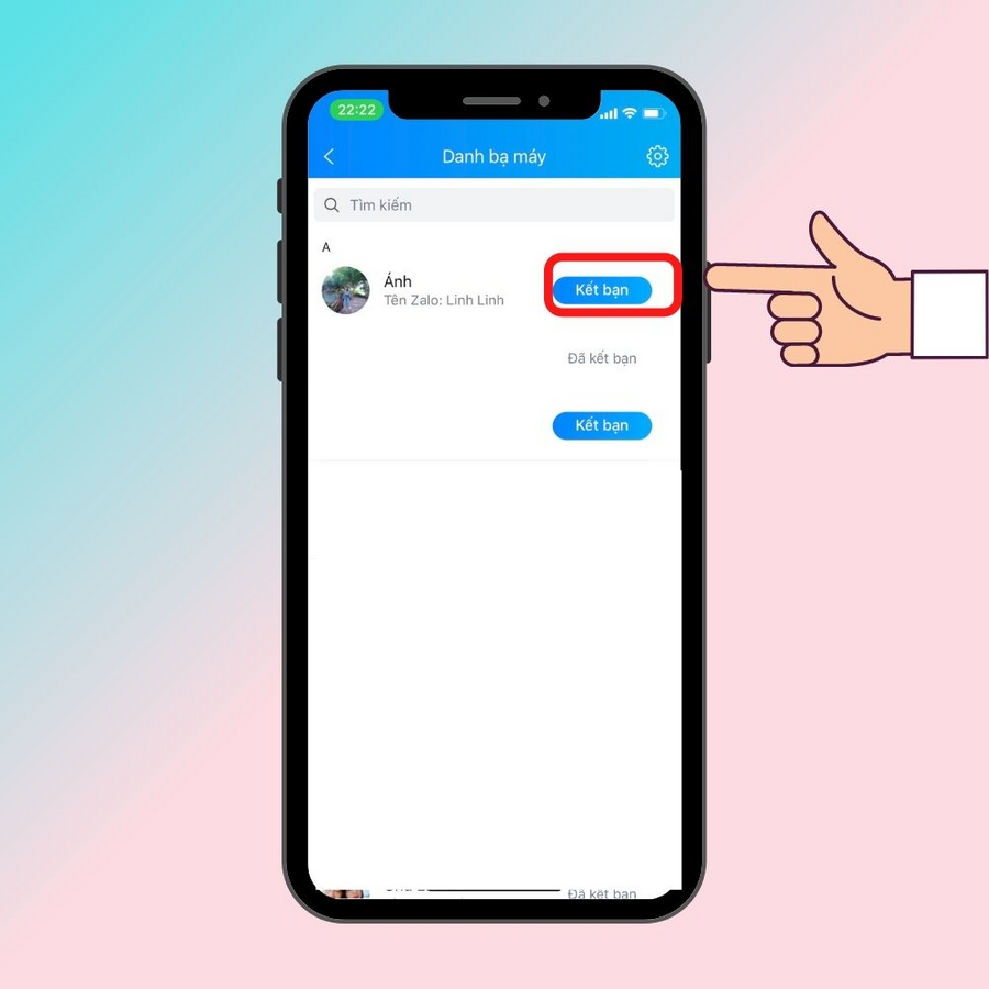 Cách kết bạn Zalo qua số điện thoại từ danh bạ