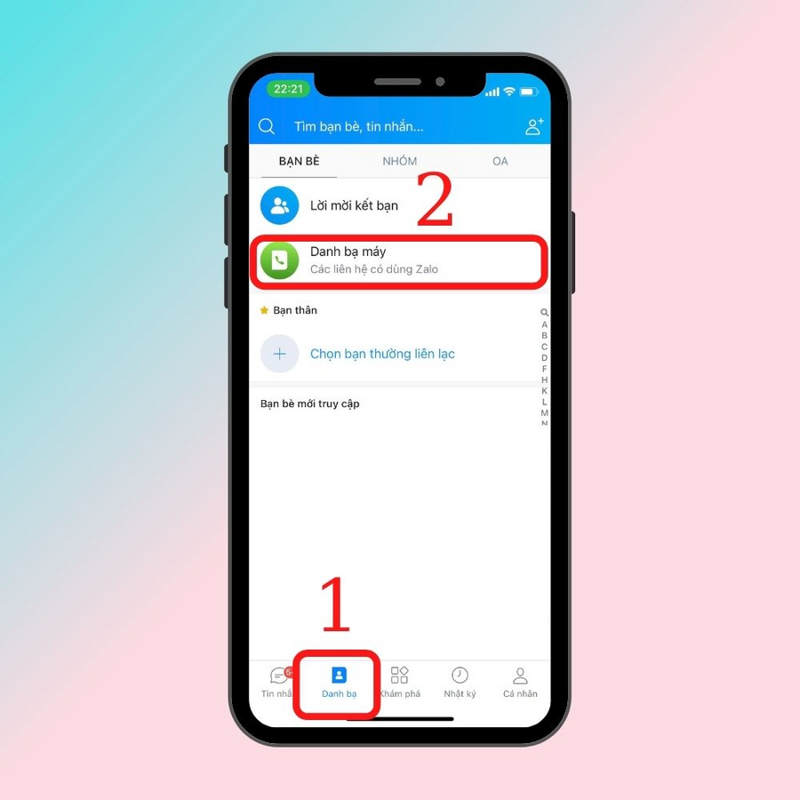 Cách kết bạn Zalo qua số điện thoại từ danh bạ