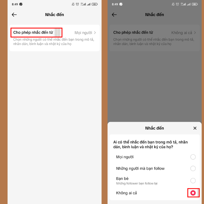 Hướng dẫn chặn tag mình trên TikTok