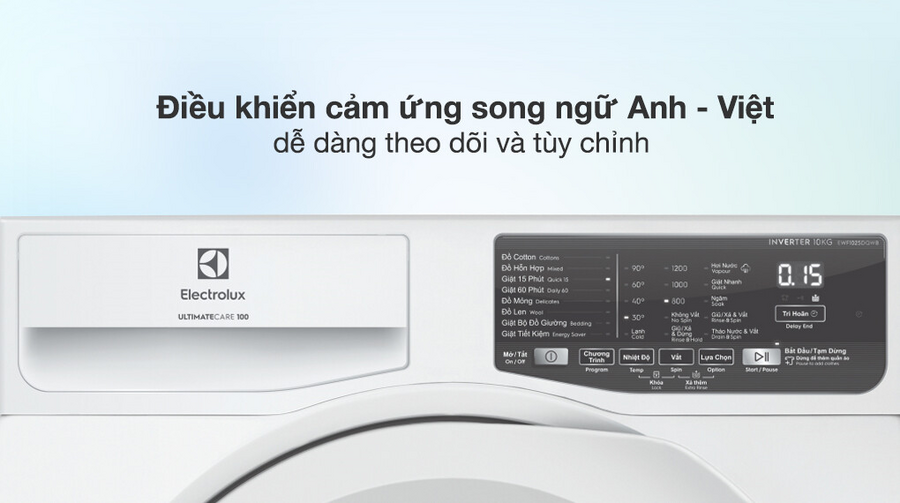 Bảng điều khiển song ngữ Anh - Việt