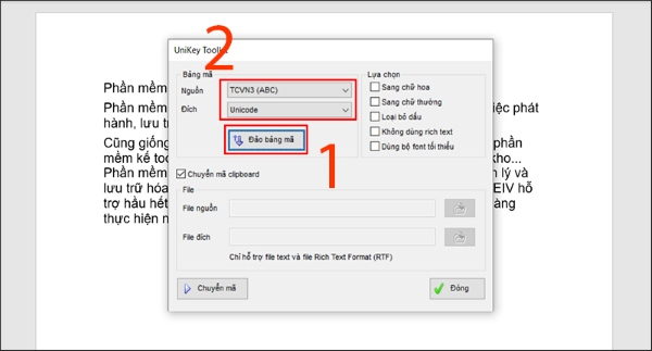 Cách sửa lỗi phông chữ trong Word bằng Unikey
