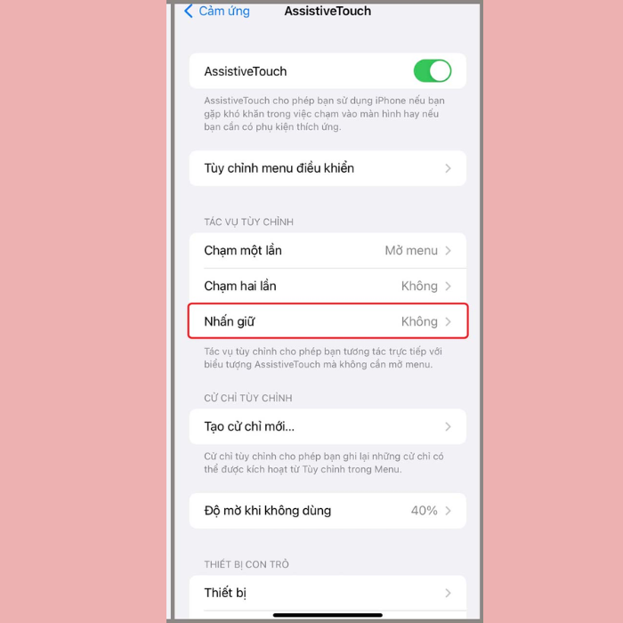 Cách tắt màn hình iPhone bằng nút Home ảo