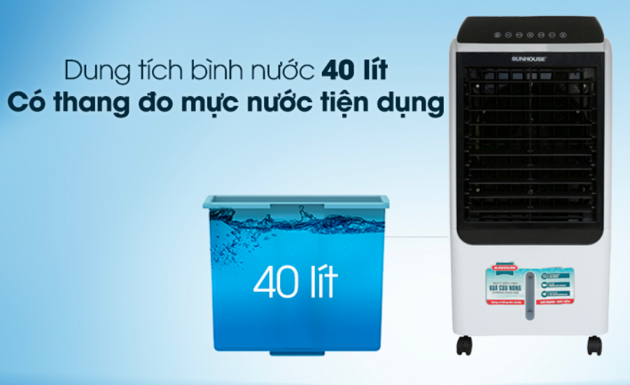 Chọn mua quạt điều hòa theo dung tích bình chứa nước