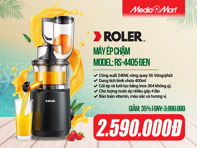 Máy ép chậm Roler RS-4405 (đen)