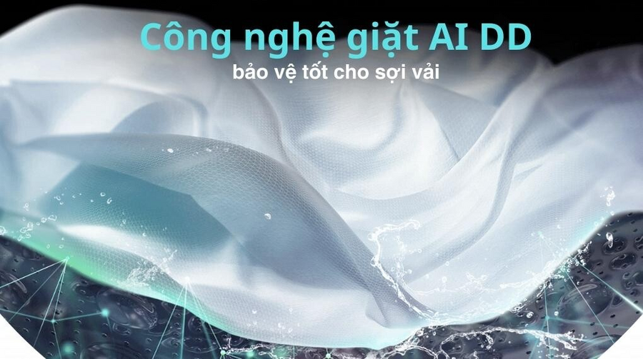 Những lợi ích của công nghệ AI DD trên máy giặt LG