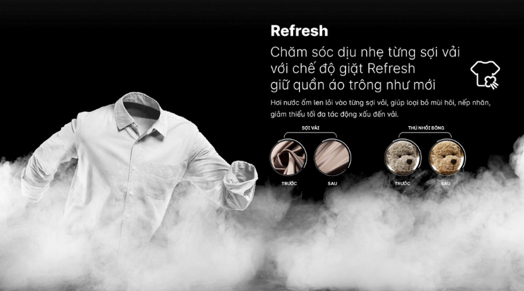 Công nghệ Refresh làm mới quần áo