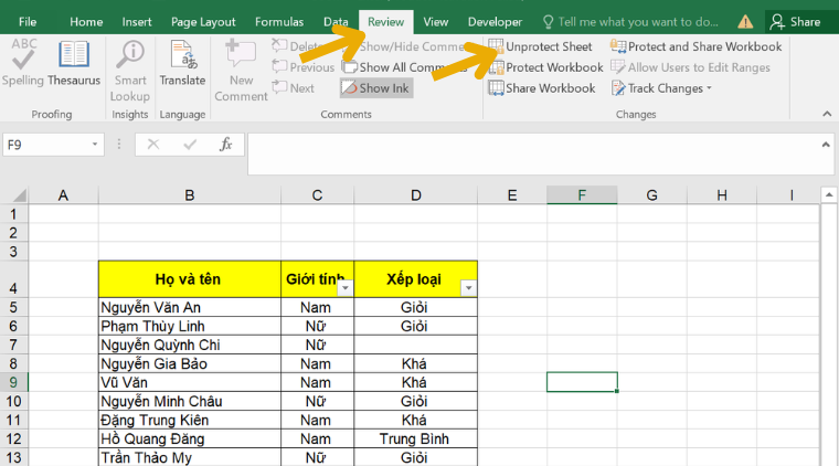 Hướng dẫn cách khắc phục lỗi bộ lọc không filter được trong Excel