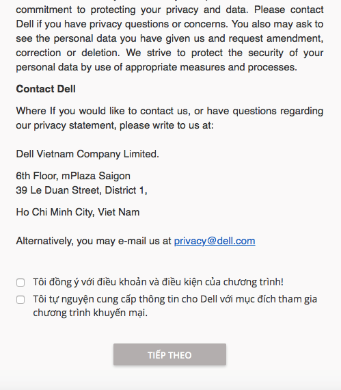 Thủ tục nhận quà – Thời gian nhận quà