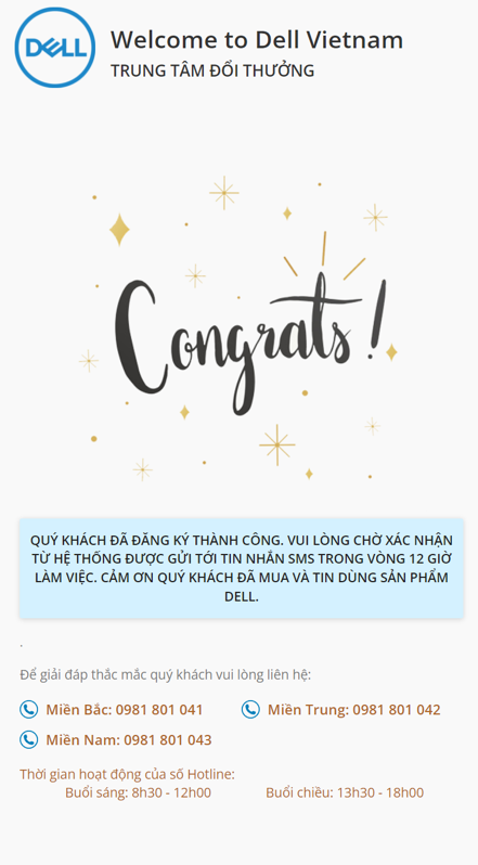 Thủ tục nhận quà – Thời gian nhận quà