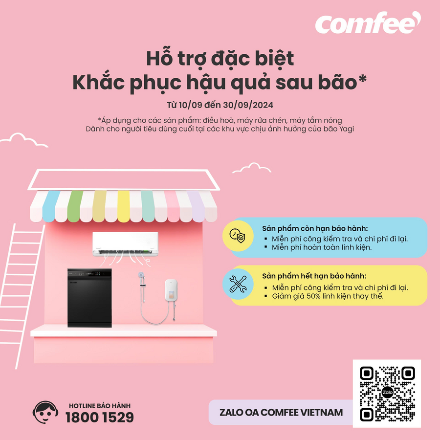 Chính sách bảo hành đặc biệt của Comfee