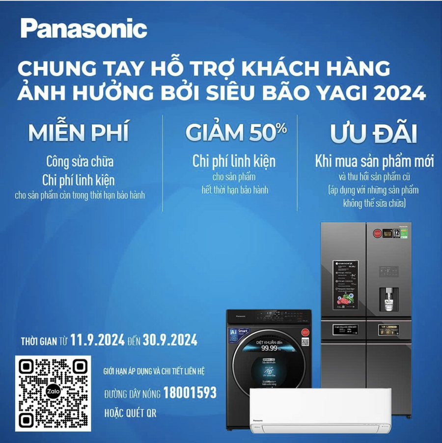 Chính sách bảo hành đặc biệt của  Panasonic