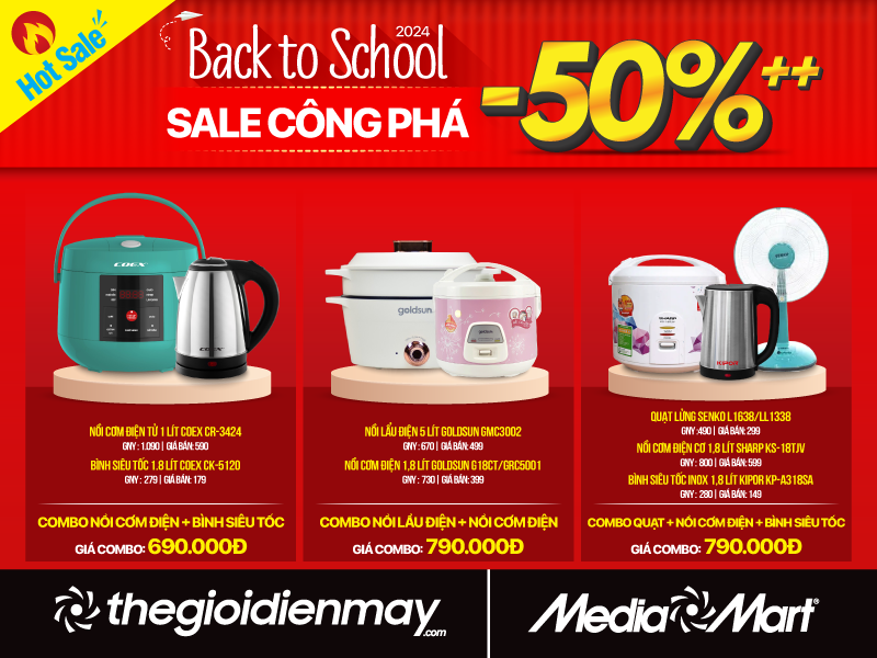 Hưởng ứng Back to school, MediaMart sale sốc đến 50% hàng chục nghìn mặt hàng hot