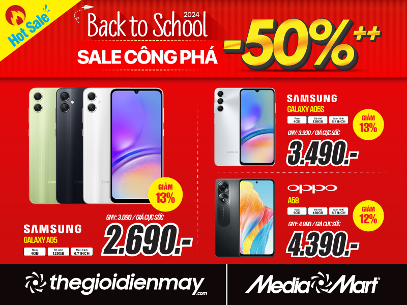 Hưởng ứng Back to school, MediaMart sale sốc đến 50% hàng chục nghìn mặt hàng hot