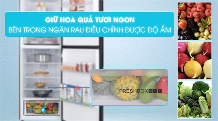 Ngăn rau điều chỉnh được độ ẩm