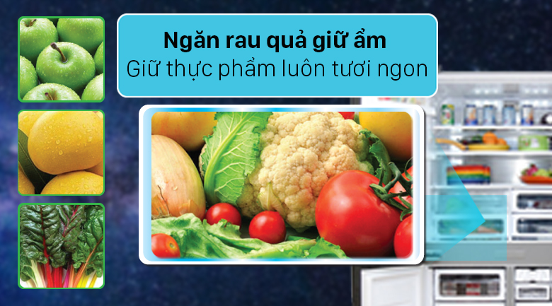 Ngăn rau quả giữ ẩm