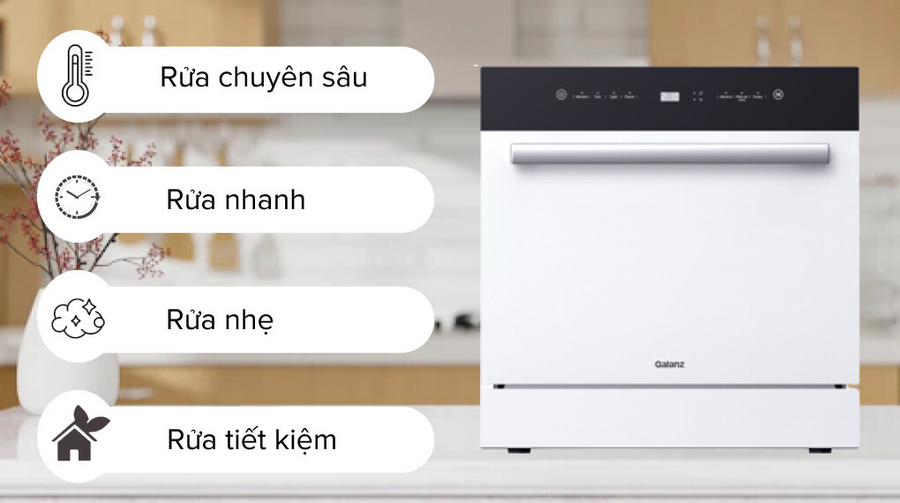 Tích hợp chương trình rửa tiện lợi