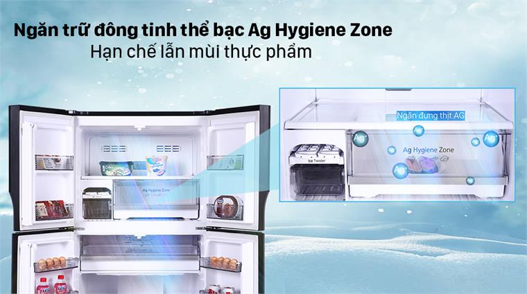 Ngăn trữ đông tinh thể bạc Ag Hygiene Zone