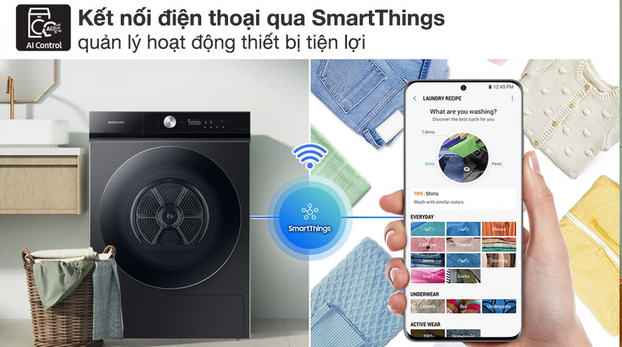 Kết nối điện thoại qua app SmartThings