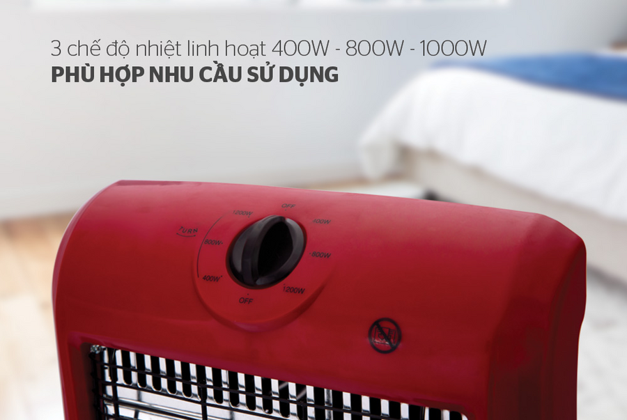 Nhiều mức công suất, điều chỉnh mức nhiệt phù hợp