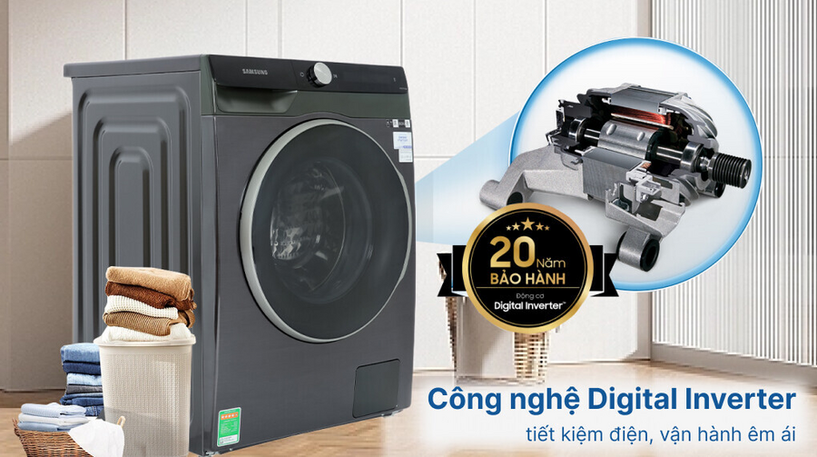 Những lợi ích của công nghệ Digital Inverter trên máy giặt Samsung