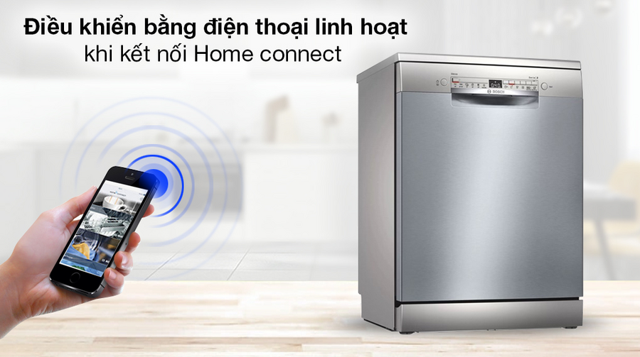 Kết nối Home connect điều khiển bằng điện thoại linh hoạt