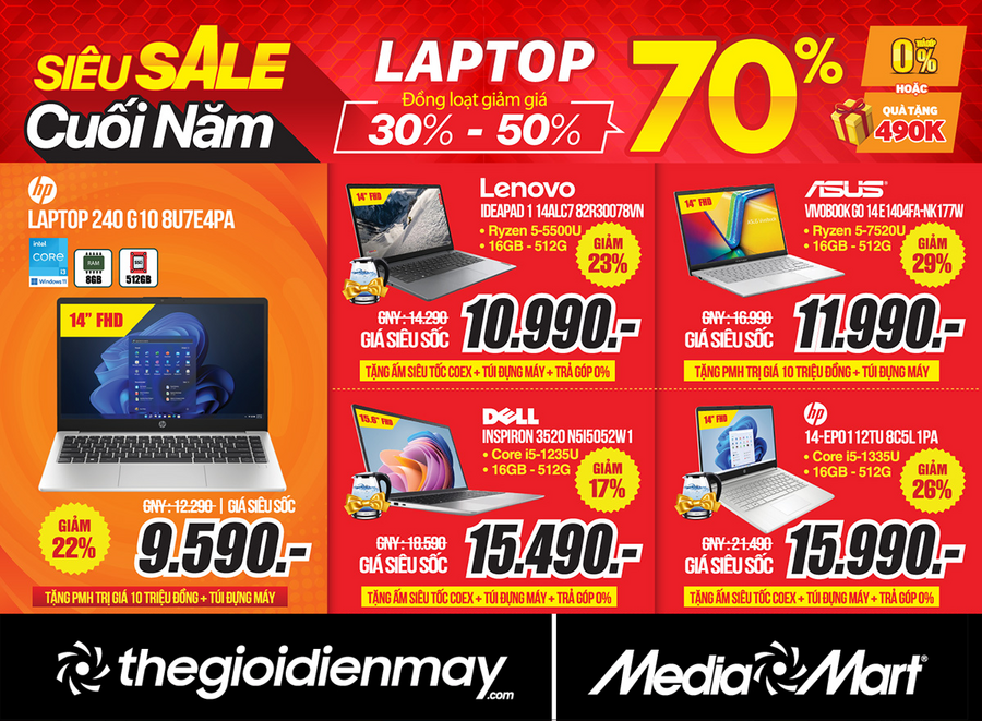 Laptop, Máy In Giảm Cực Sốc