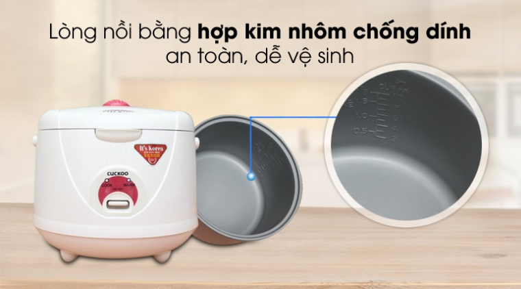 Nồi cơm điện cơ 1,8L Cuckoo CR-1021-Trắng-Korean