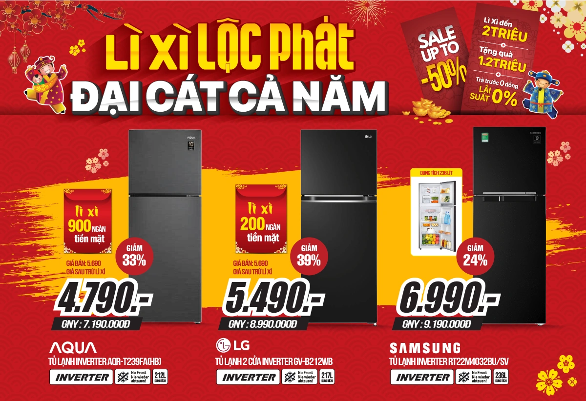 Đại tiệc năm mới, Điện lạnh sale cực mạnh