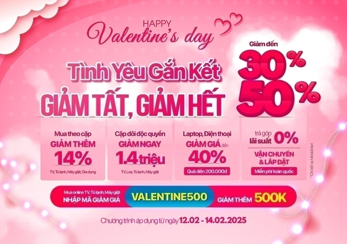 Ưu đãi Khủng dịp Valentine