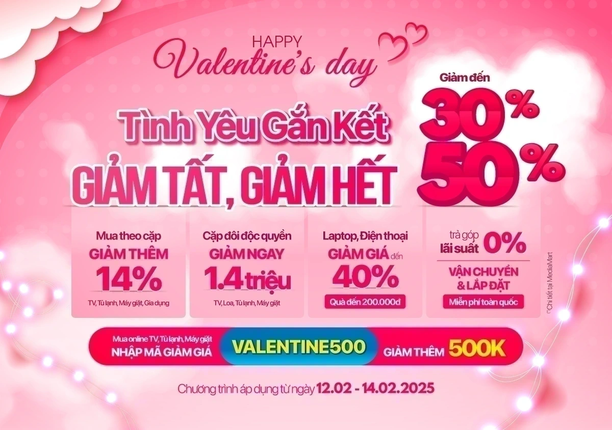 Ưu đãi Khủng dịp Valentine