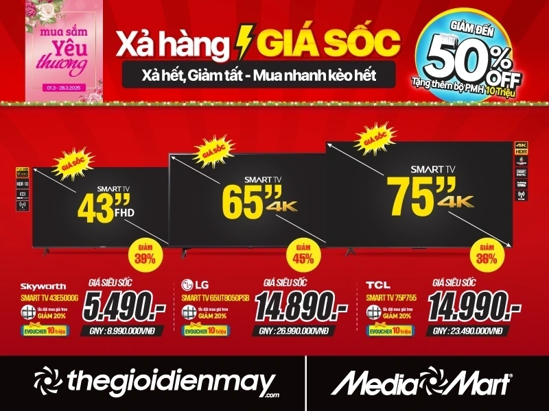 MUA SẮM YÊU THƯƠNG - XẢ HÀNG GIÁ SỐC (-50%)